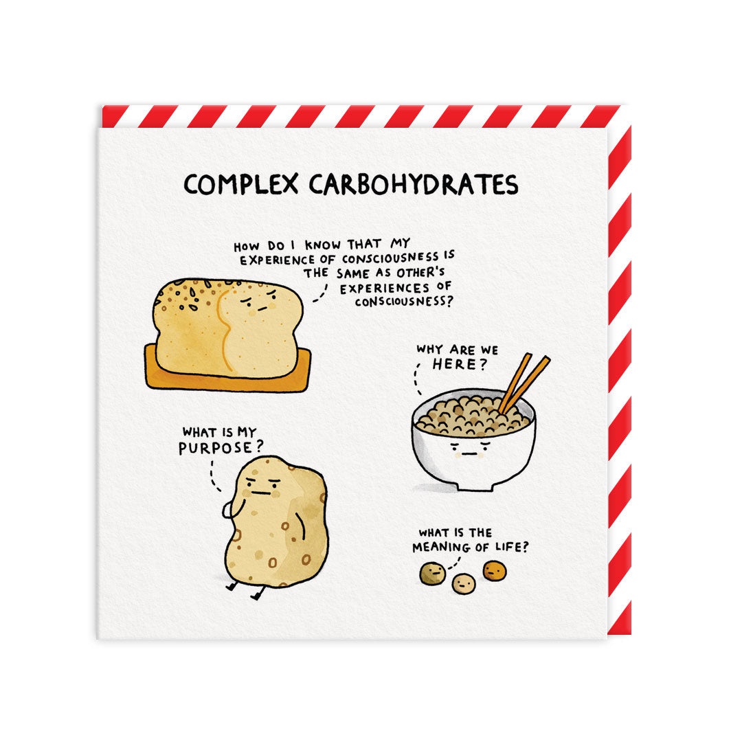 Complex Carbohydrates Square Greeting Card (9472)
