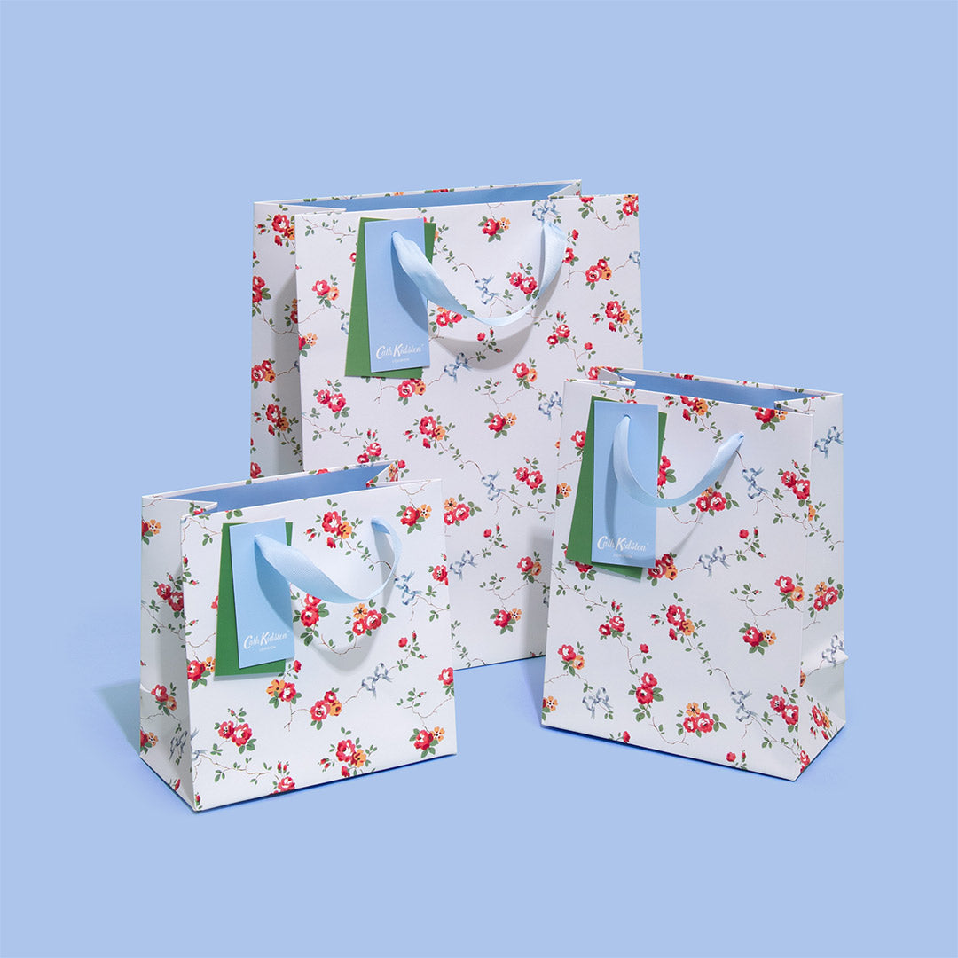 Rose and Bows Large Gift Bag (13263)