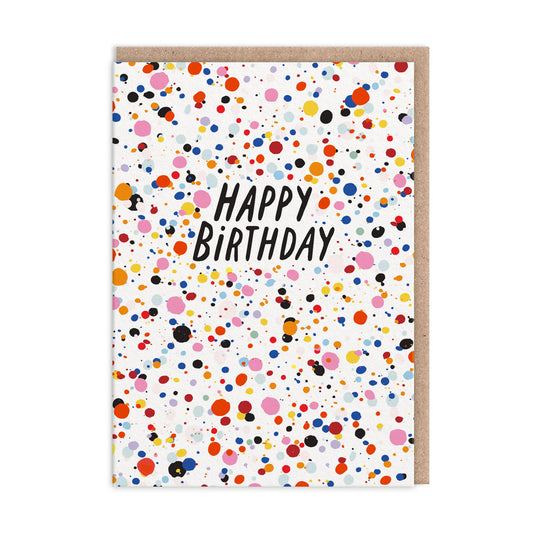 Splatter Happy Birthday Card (11152)