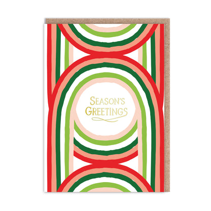 Festive Patterns Packs of 9 Christmas Cards (11559)