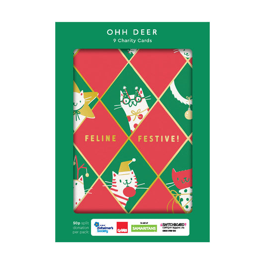 Hello! Lucky x3 Charity Christmas Cards (Pack of 9) (13969)