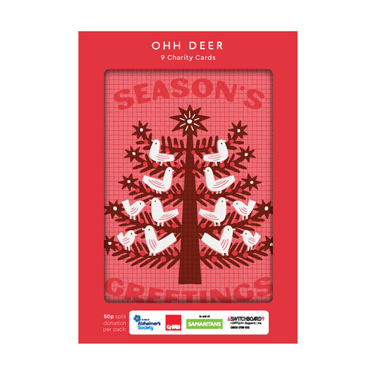 Hello! Lucky Season's x3 Charity Christmas Cards (Pack of 9) (13970)