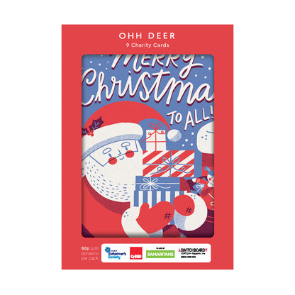 Hello! Lucky Season's x3 Charity Christmas Cards (Pack of 9) (13970)
