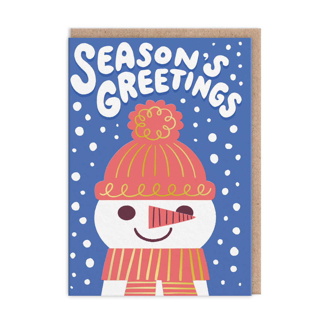 Seasons Greeting Snowman Greeting Card (13471)