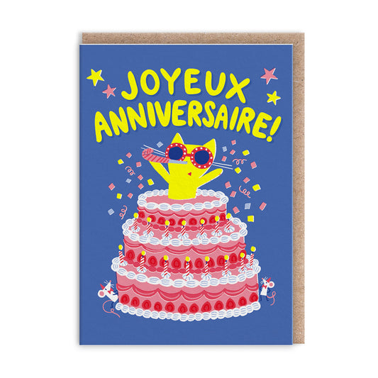 It's Your Purrthday French Caption Greeting Card (14903)
