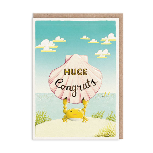 Huge Congrats Crab Greeting Card (12371)