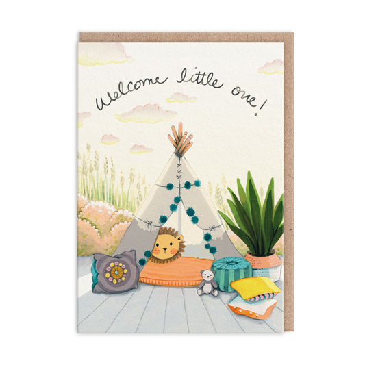 Welcome Little One Tipi Greeting Card (12372)