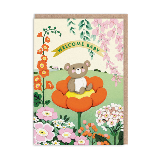 Welcome Baby Bear Greeting Card (12373)