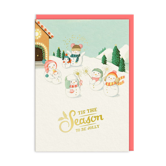 Tis The Season Snowman Christmas Card (12649)