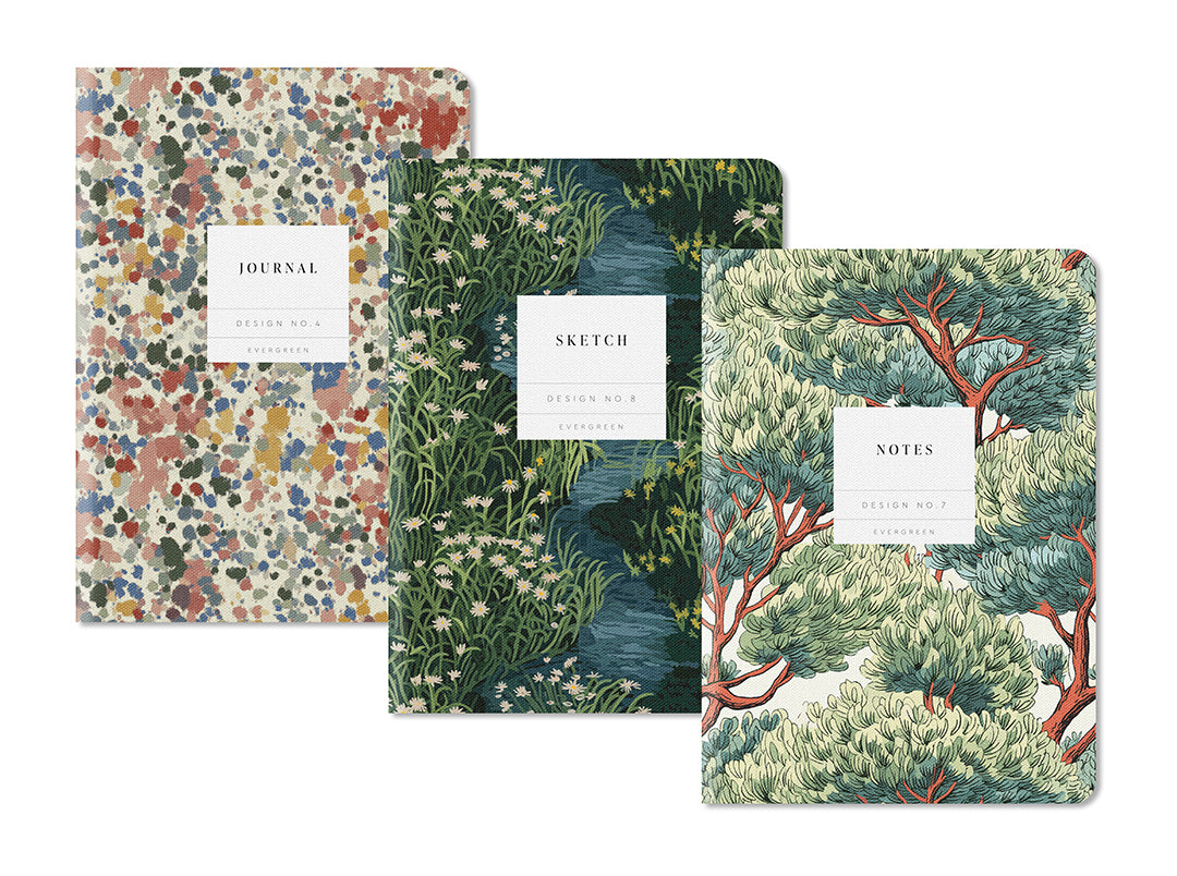 Evergreen | 3x Stitched Notebook Set (B6) (13247)