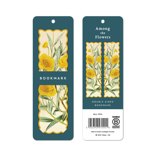 Scalloped Yellow Flower Premium  Bookmark (12974)
