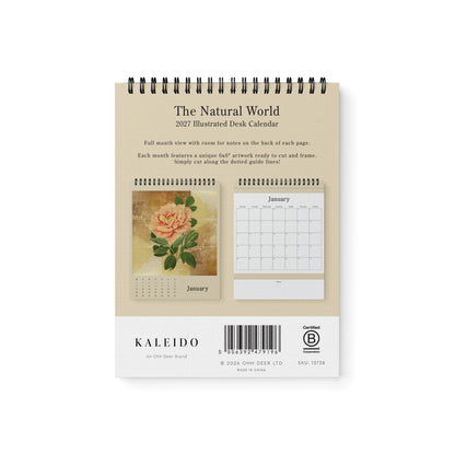 Natural World Gold Leaf Desk Calendar (13738)