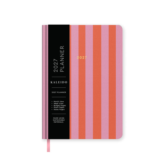 2027 Candy Stripe Hardback Diary (A5) (13653)