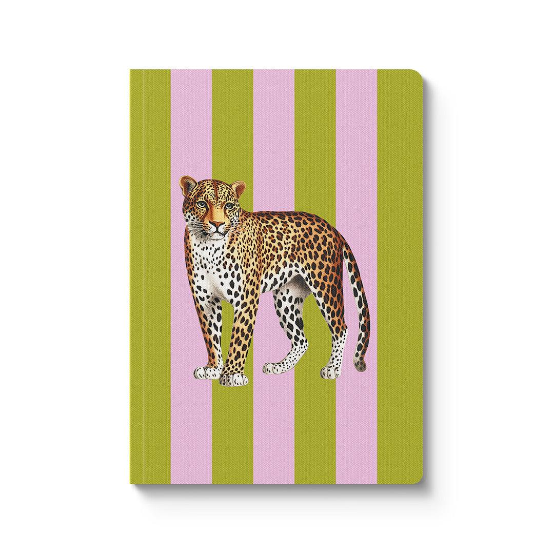 Striped Leopard Paperback Notebook (A5) (12356)