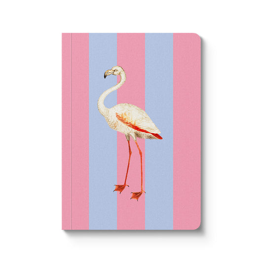 Striped Flamingo Perfect Bound Notebook (A6) (12362)