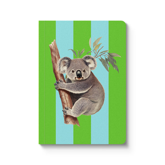 Striped Koala Perfect Bound Notebook (A6) (12363)