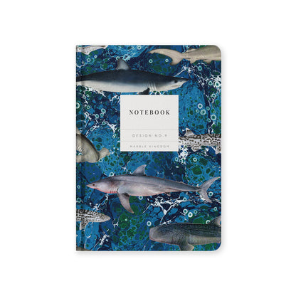 Marble Sharks Hardback Notebook (A5) (12825)