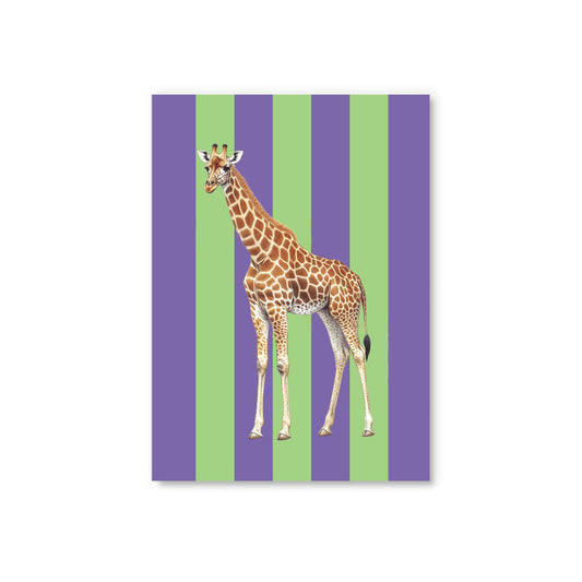 Striped Giraffe Postcard (12328)