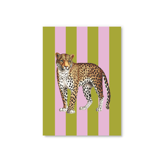 Striped Leopard Postcard (12331)