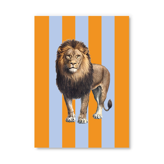 Striped Lion Postcard (12333)