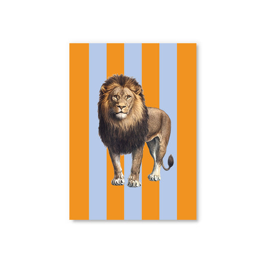 Striped Lion Postcard (12333)