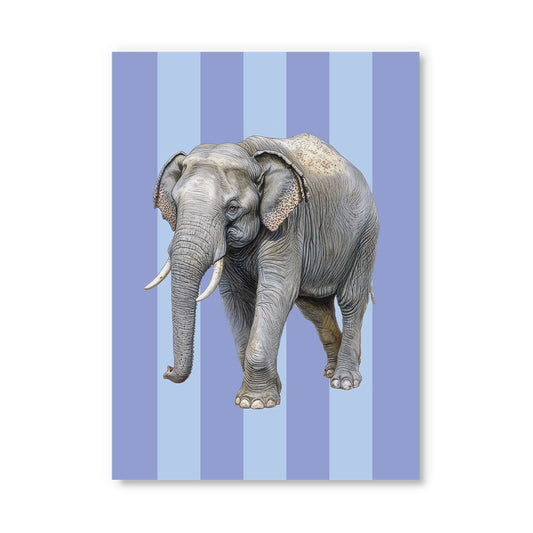 Striped Elephant Postcard (12334)