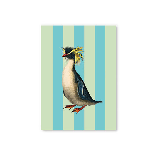 Striped Penguin Postcard (12337)