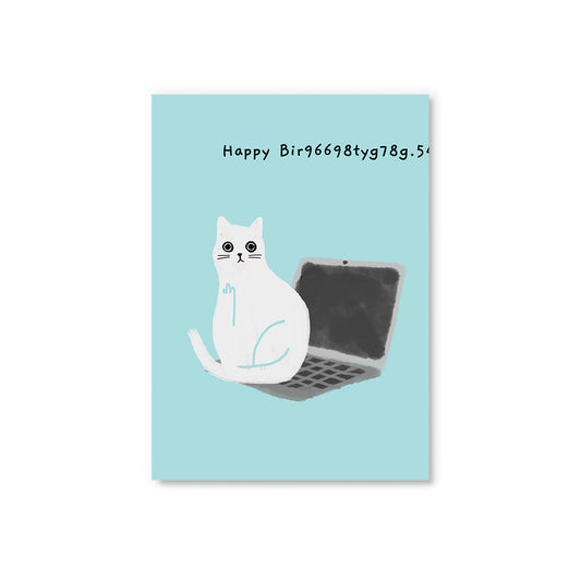 Happy Bir9669.. Laptop Postcard (12298)