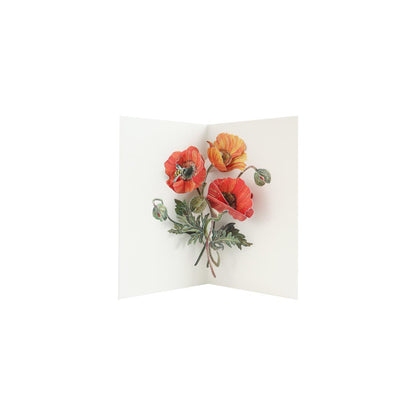 Poppies 3D Layer Greeting Card (9299)