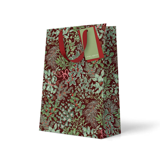 Holly and Bows Large Gift Bag (13521)
