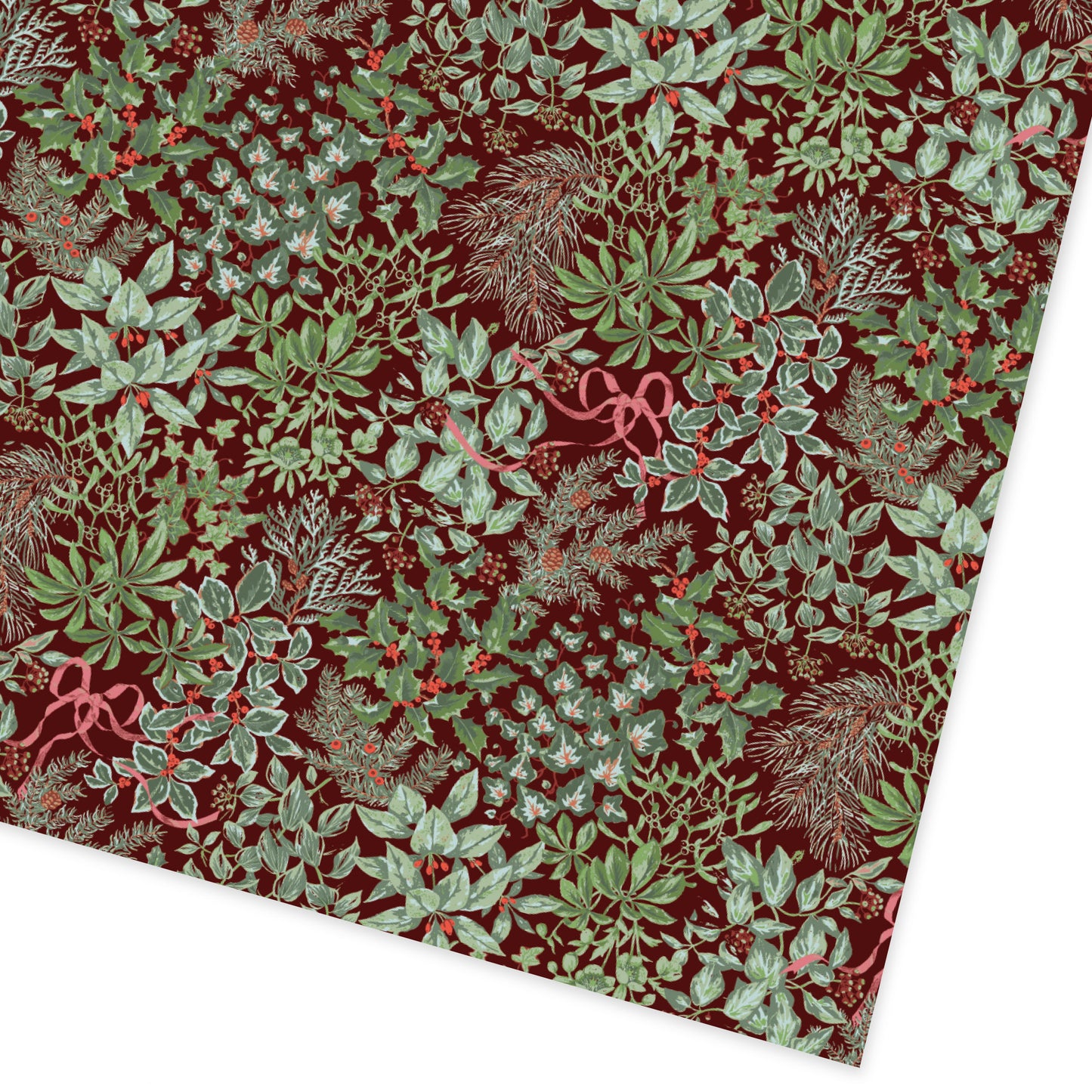 Holly and Bows Roll Wrap (13525)