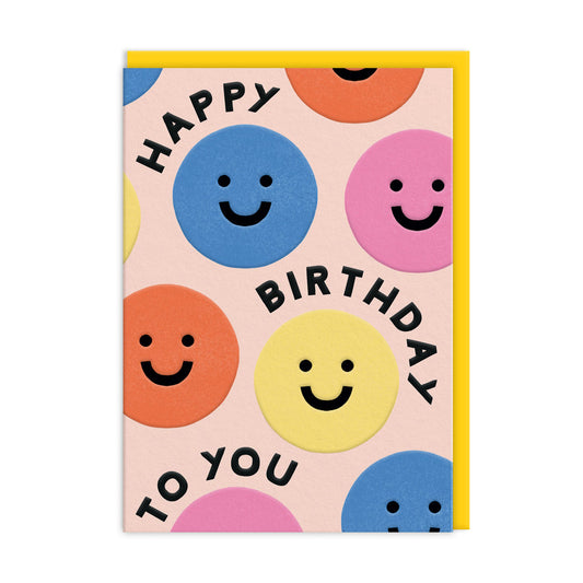 Happy Birthday Smiley Greeting Card (12009)