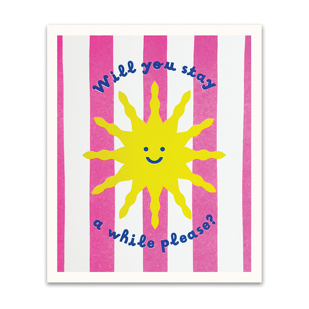 Sunshine Stripe Riso Print (8x6) (12628)