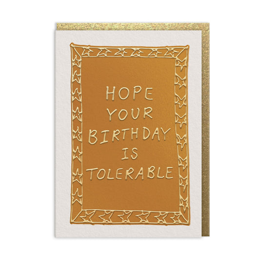 Tolerable Birthday Greeting Card (13695)