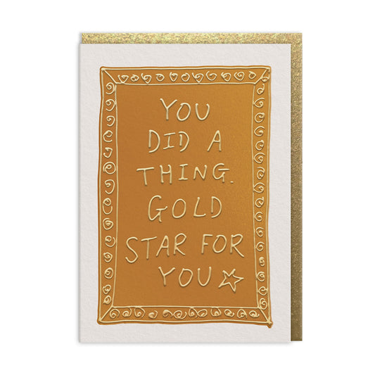 Gold Star Greeting Card (13698)