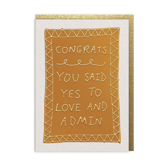 Love and Admin Greeting Card (13700)
