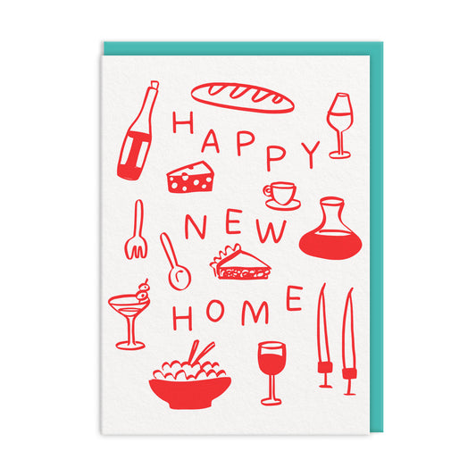 Happy New Home Doodles Greeting Card (12414)