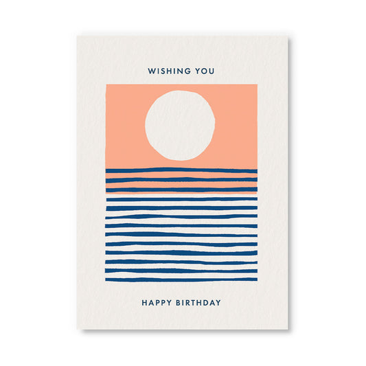 Wishing You Happy Birthday Sunset Postcard (12288)