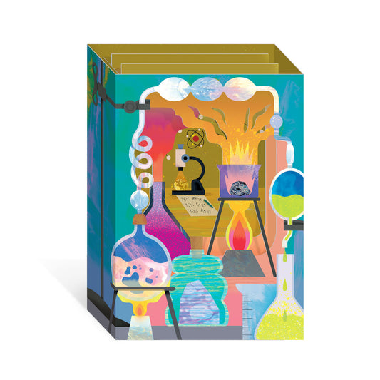 Chemistry Set Greeting Card (3D) (13673)