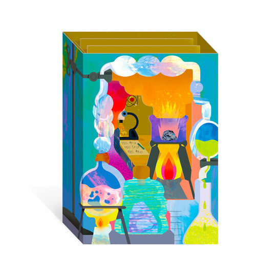Chemistry Set Greeting Card (3D) (13673)