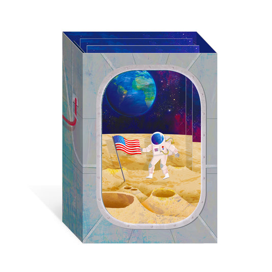 Moon Landing Greeting Card (3D) (13677)