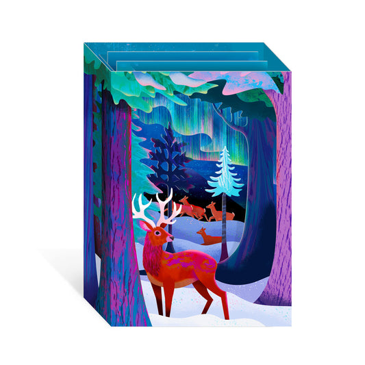 Northern Lights Greeting Card - Layers (3D)(13678)