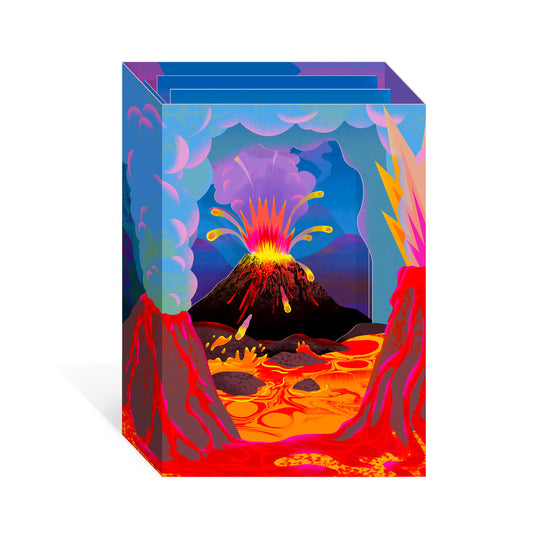 Volcano Greeting Card (3D) (13684)