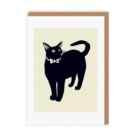 Cat in Bow Tie Greeting Card (7597)