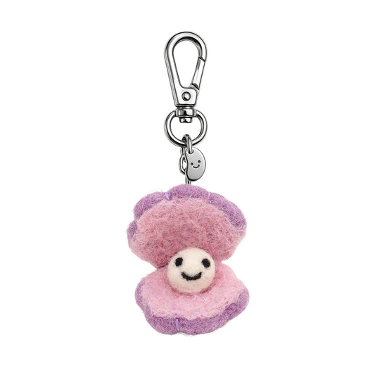 Clemmie The Clam Felt Keychain (13956)