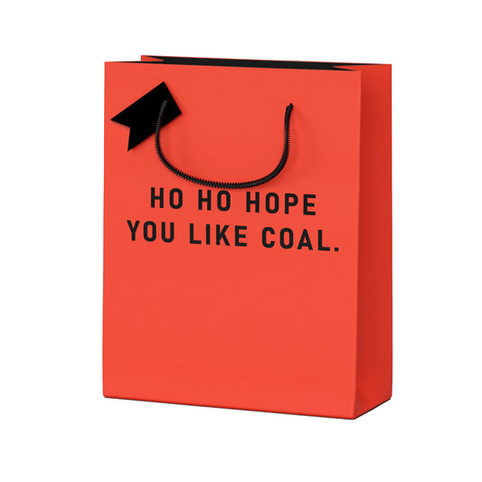 Ho Ho Hope You Like Coal Large Gift Bag (8138)