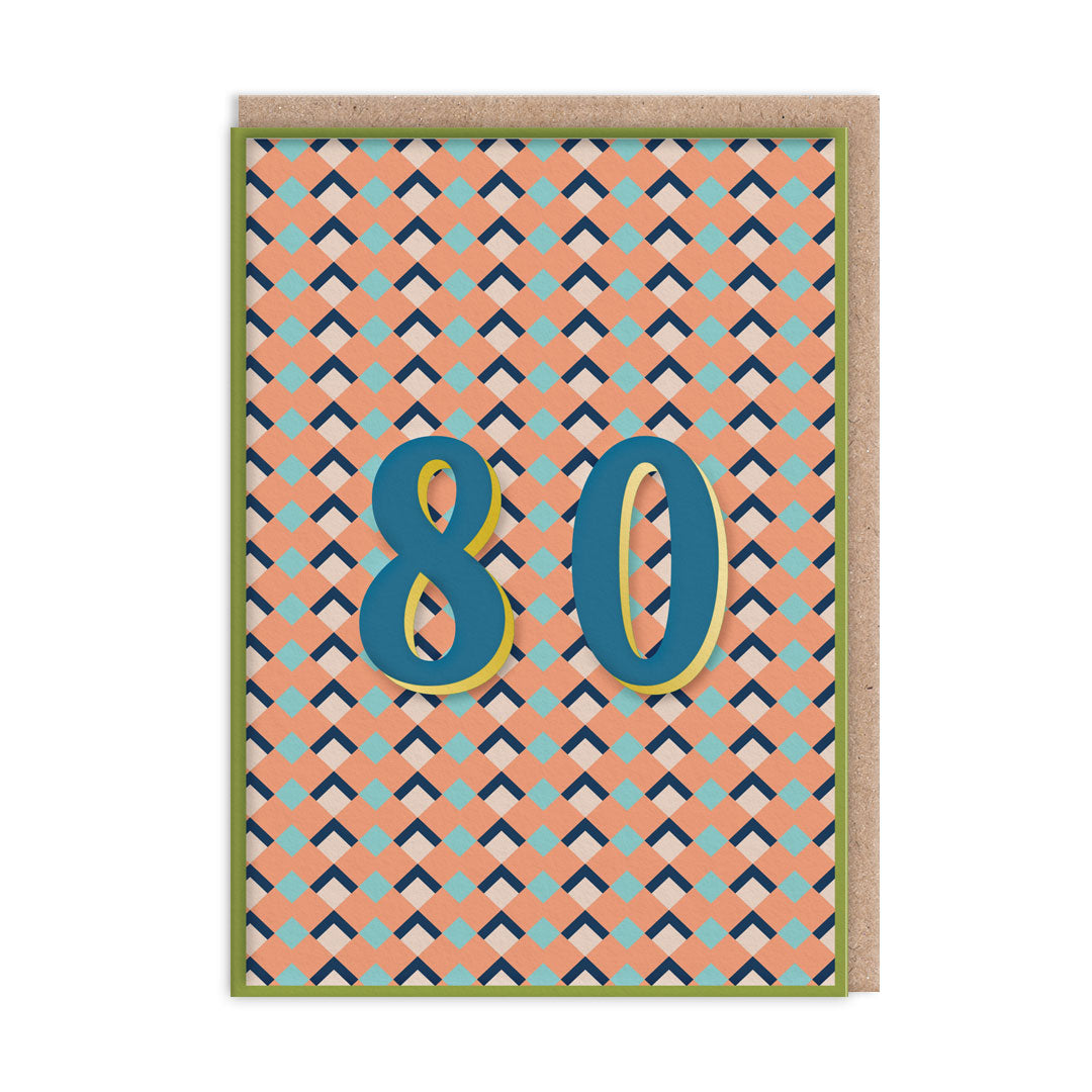 80 Geometric Birthday Card (12774)