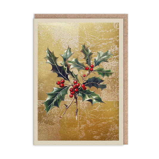 Holly Greeting Card (13504)