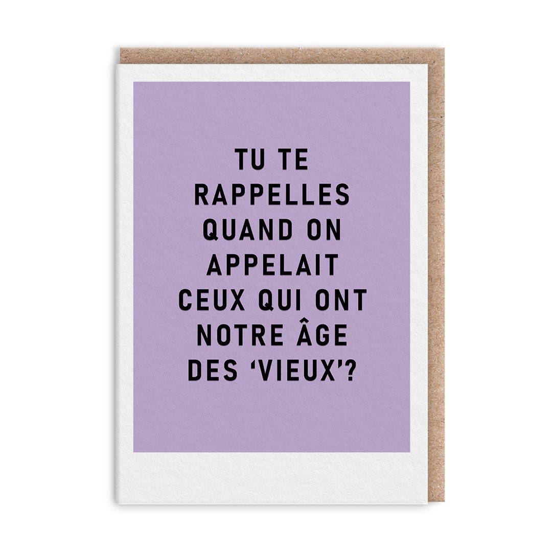 Remember Grown ups French Caption Greeting Card (14908)