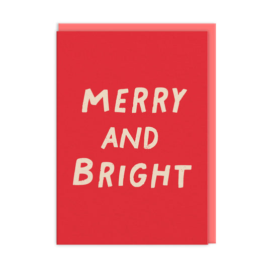 Merry And Bright Christmas Card (9707)